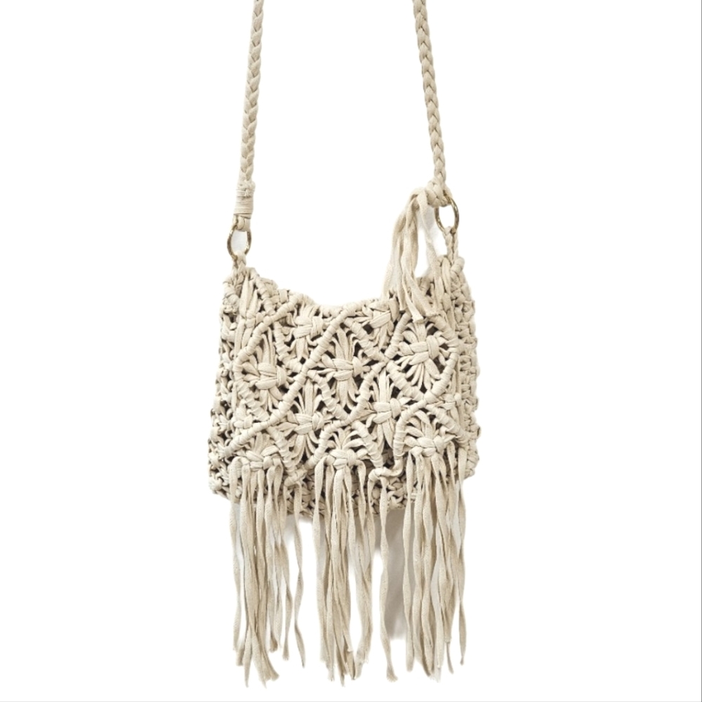 Macrame Crossbody Bag - Picture 3 of 17